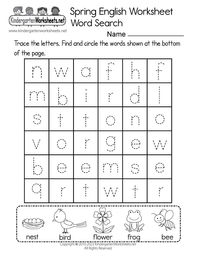 printable english worksheets