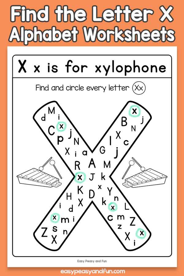 printable letter x worksheets for preschoolers