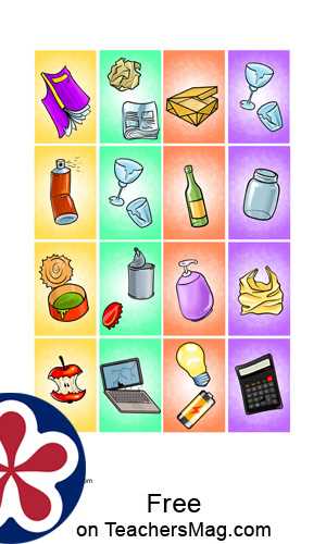 printable recycling sorting activity worksheet