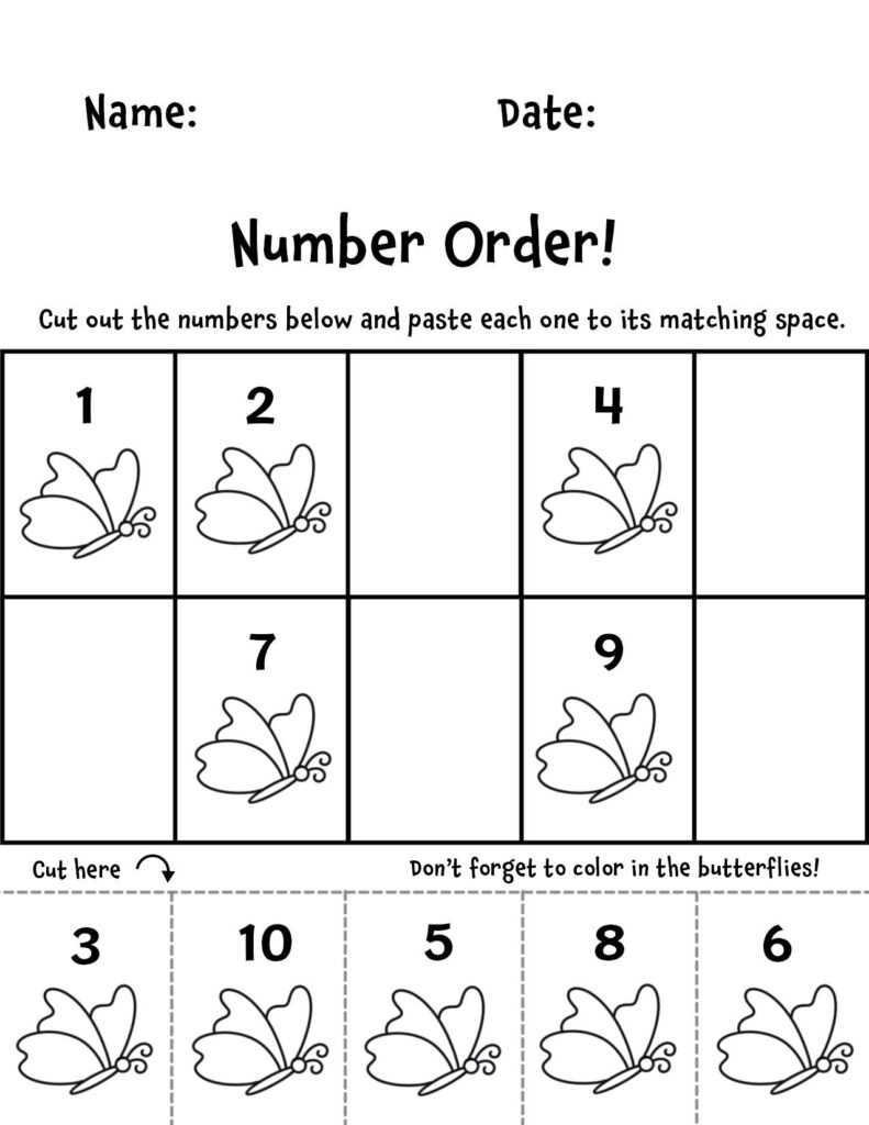 printable worksheet for preschool