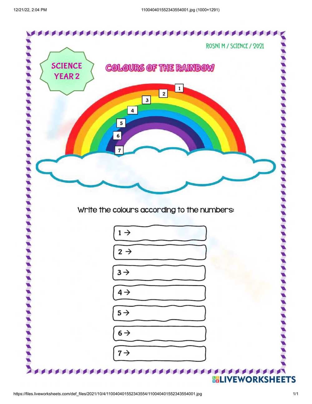 rainbow worksheets for first grade rainbow worksheets for first grade