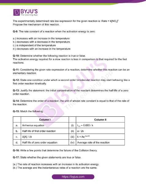 rate law worksheet