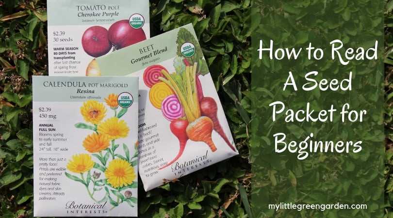 reading a seed packet worksheet
