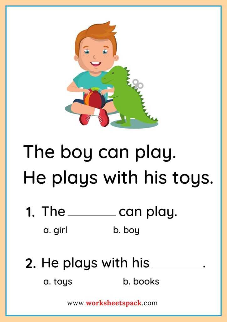 reading comprehension worksheets preschool