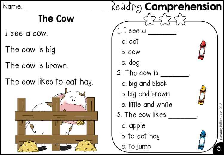 reading worksheet for kindergarten