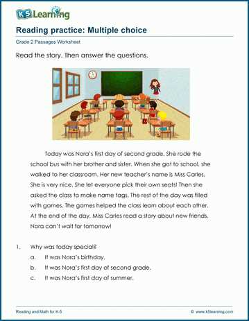 reading worksheets for 2nd grade