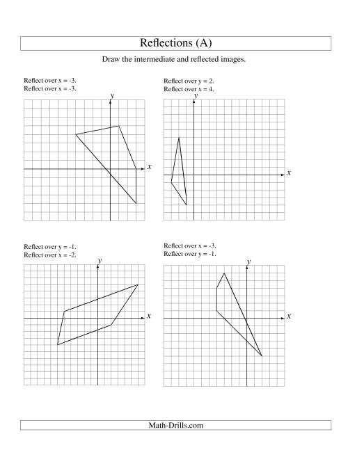 reflection geometry worksheet