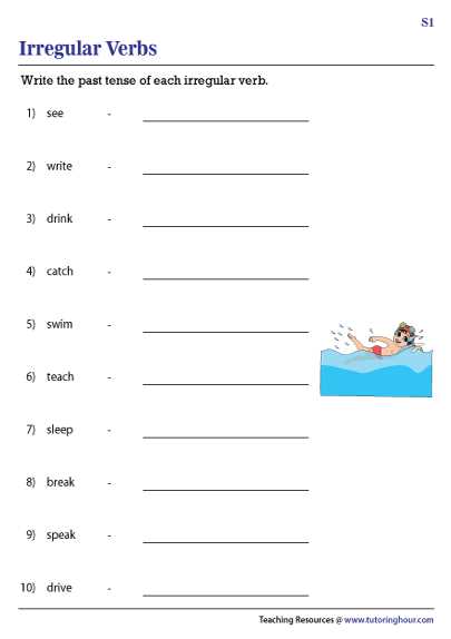 regular and irregular worksheets