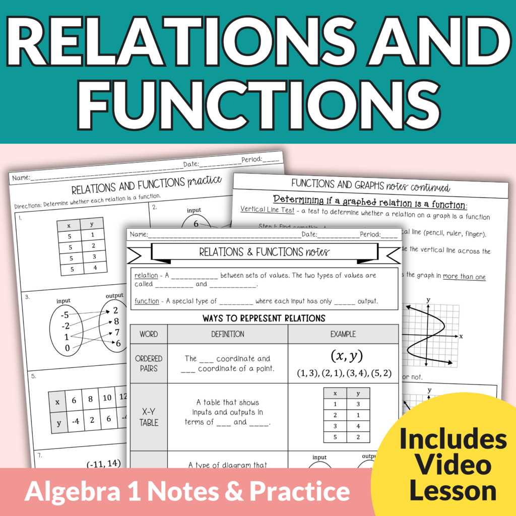 relations and functions worksheet