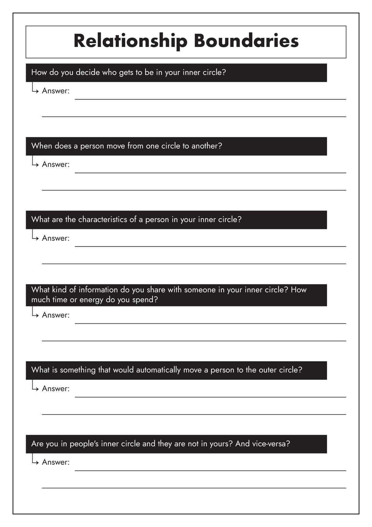 relationship boundaries worksheet