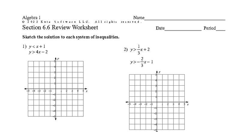 review systems of equations worksheet