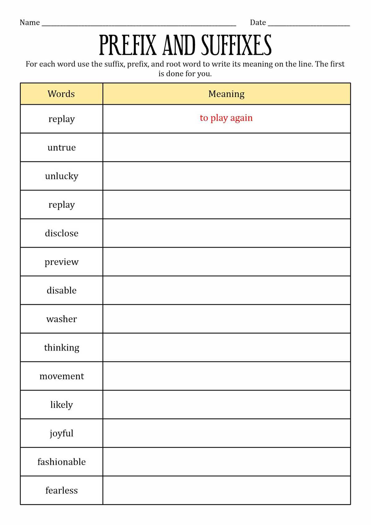 roots prefixes and suffixes worksheets