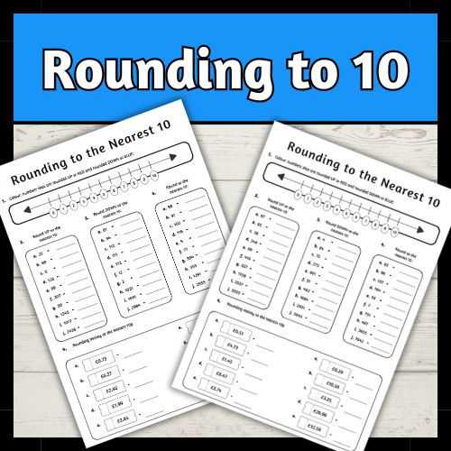 rounding to the nearest 10 worksheet