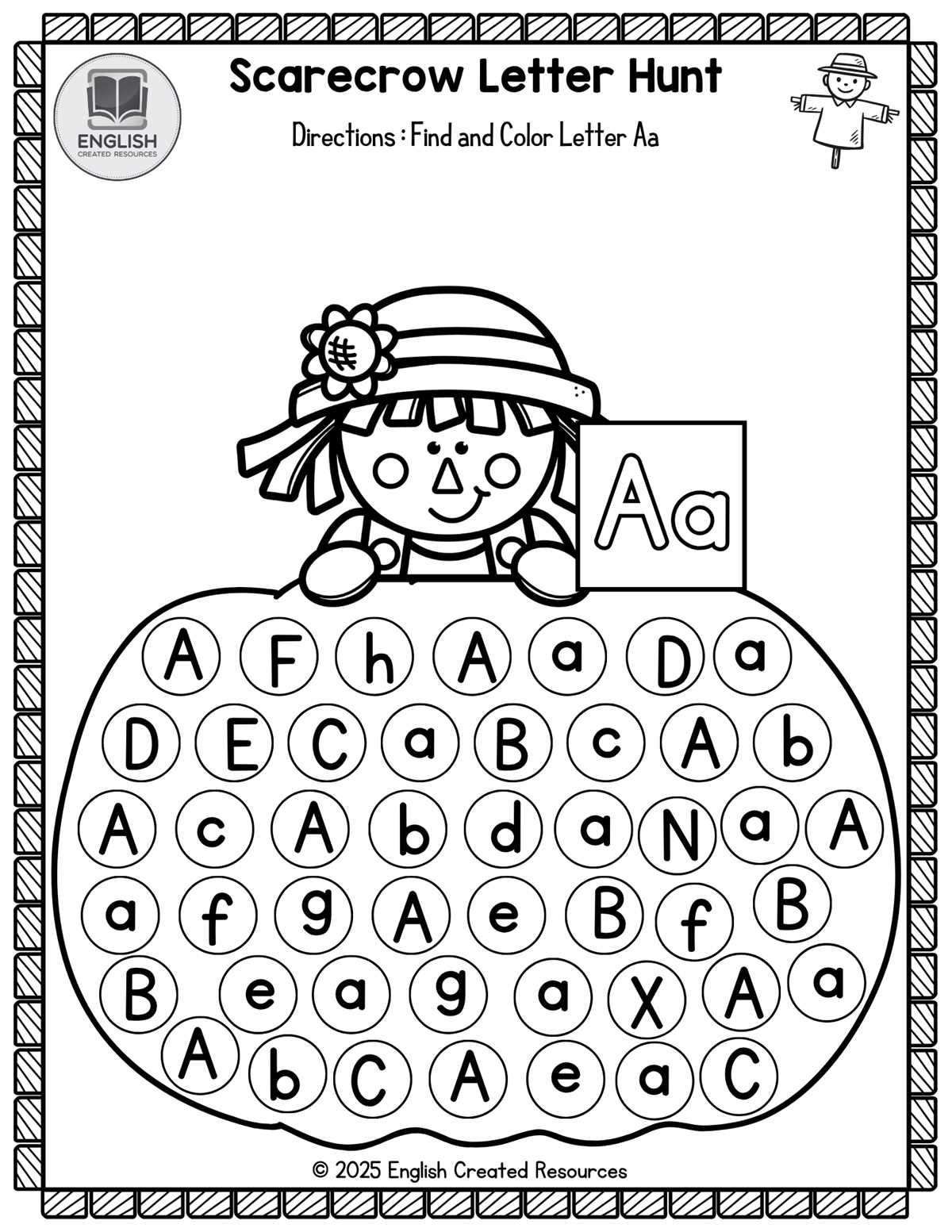scarecrow worksheets