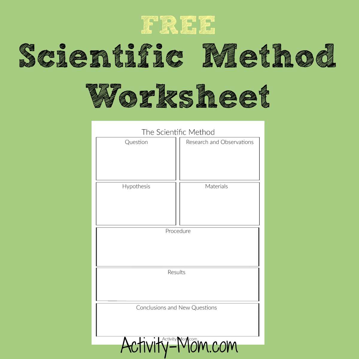 scientific process worksheet