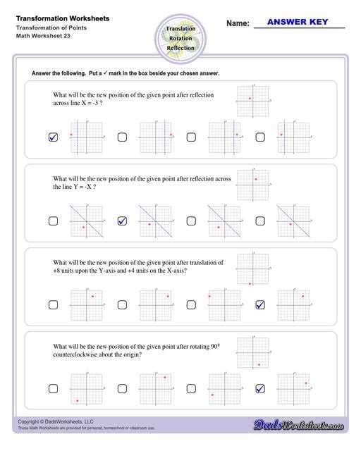 sequence of transformations worksheet