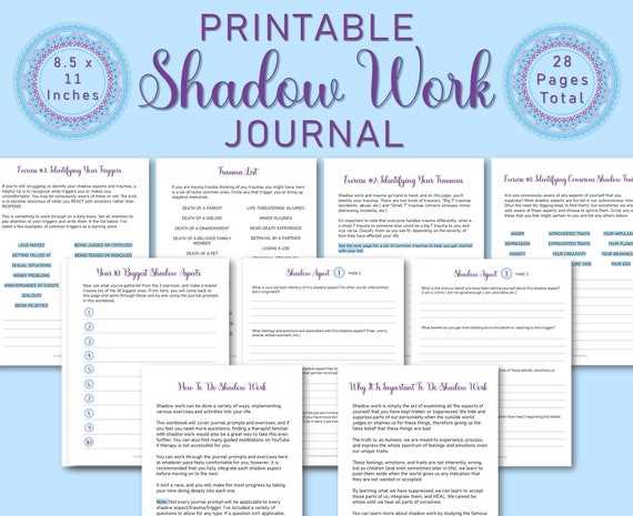 shadow work worksheet