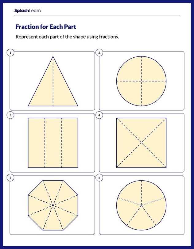 shapes and fractions worksheets