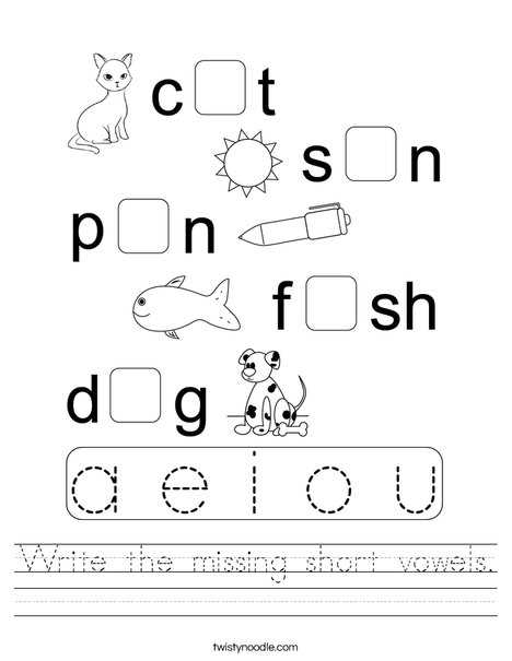 short a and i worksheets