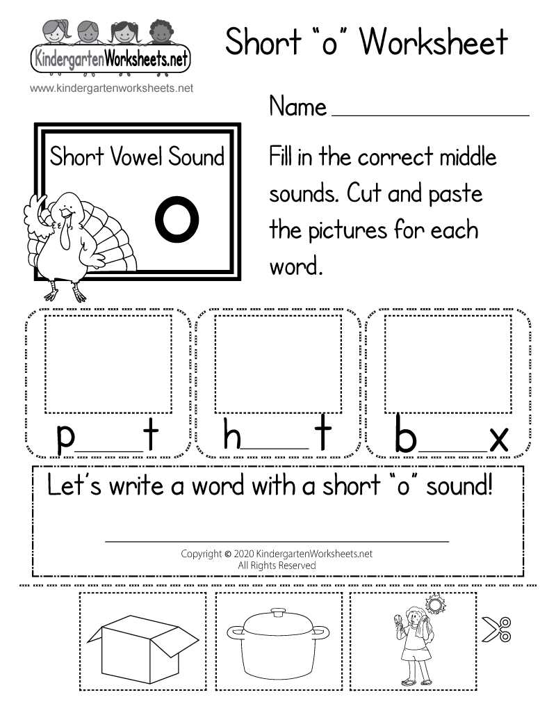short o and long o worksheets