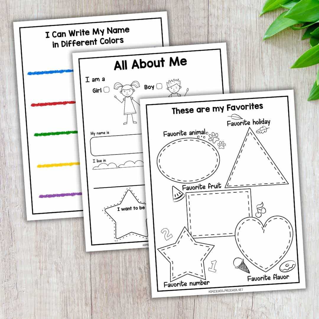 simple all about me worksheet preschool