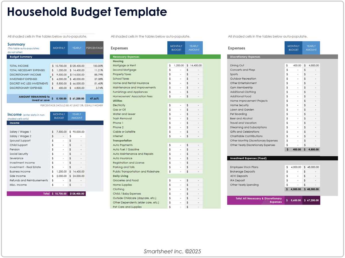 simple budgeting worksheet