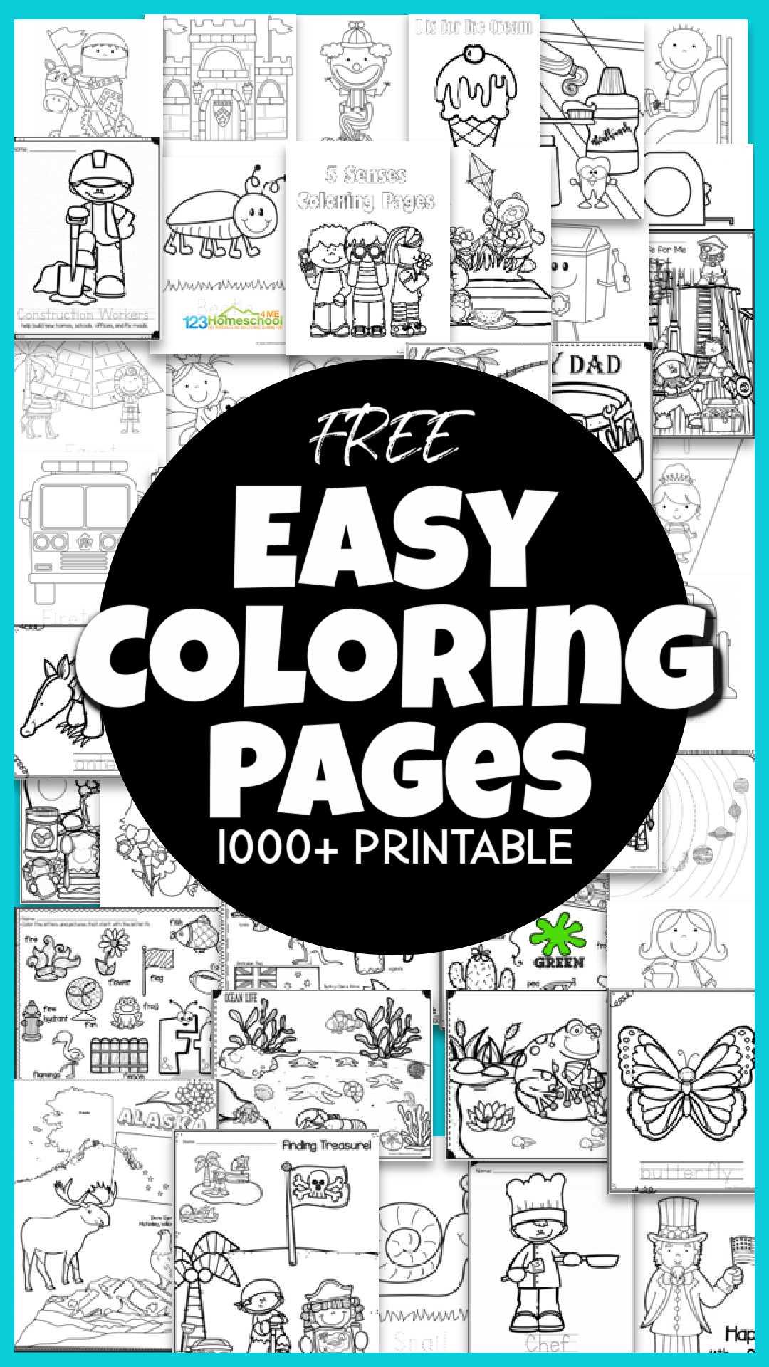 simple coloring worksheets