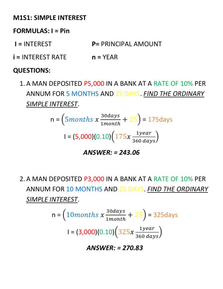 simple interest compound interest worksheet