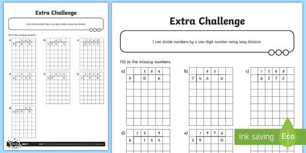 simple long division worksheets
