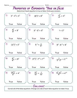 simplifying expressions exponents worksheet