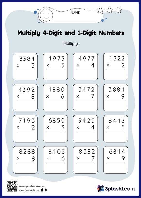 single digit multiplication worksheets