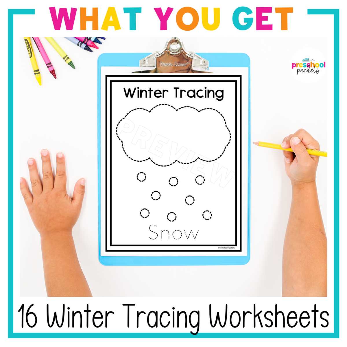 snow worksheet preschool