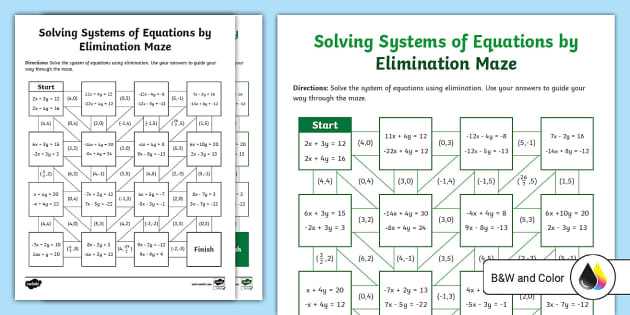 solving a system of equations worksheet solving a system of equations worksheet
