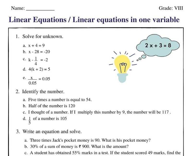 solving for variables worksheet