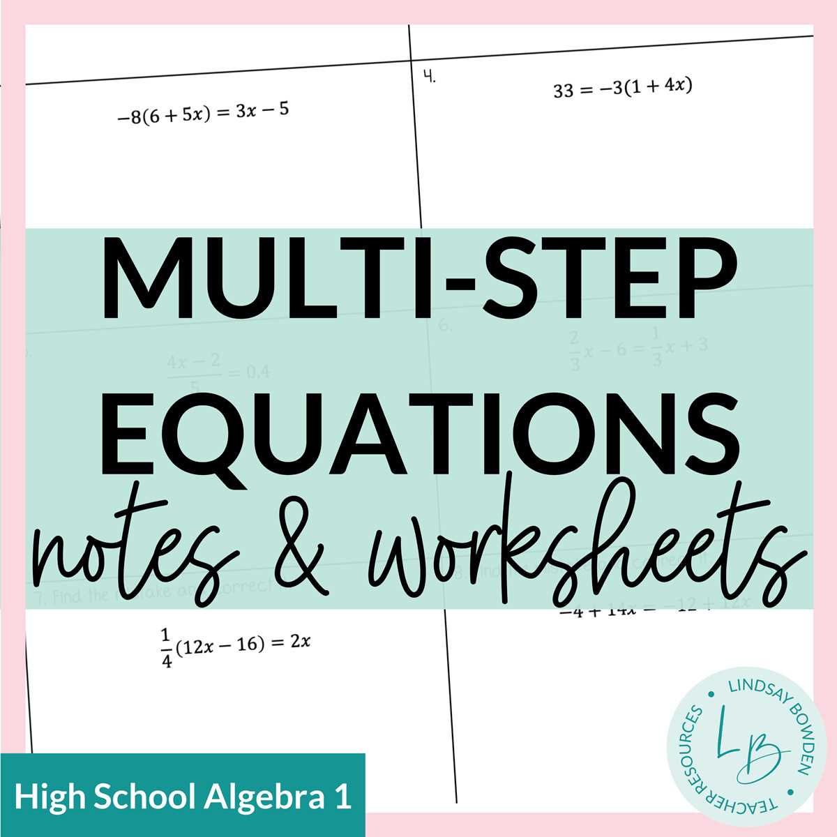 solving variables worksheet