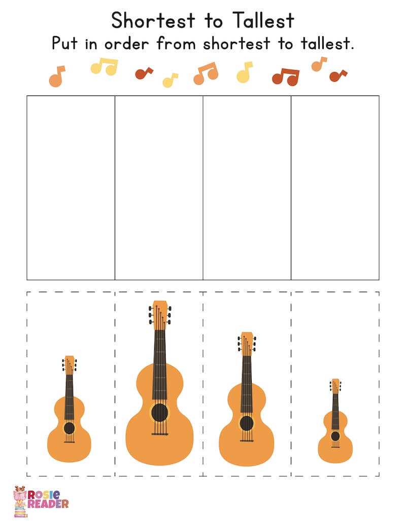 sort by size worksheet