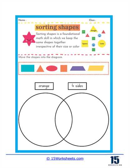 sort the shapes worksheet