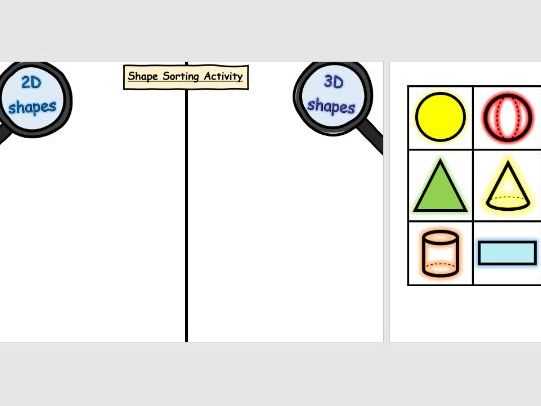 sort the shapes worksheet
