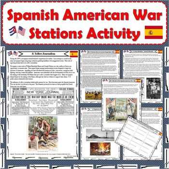 spanish american war worksheet