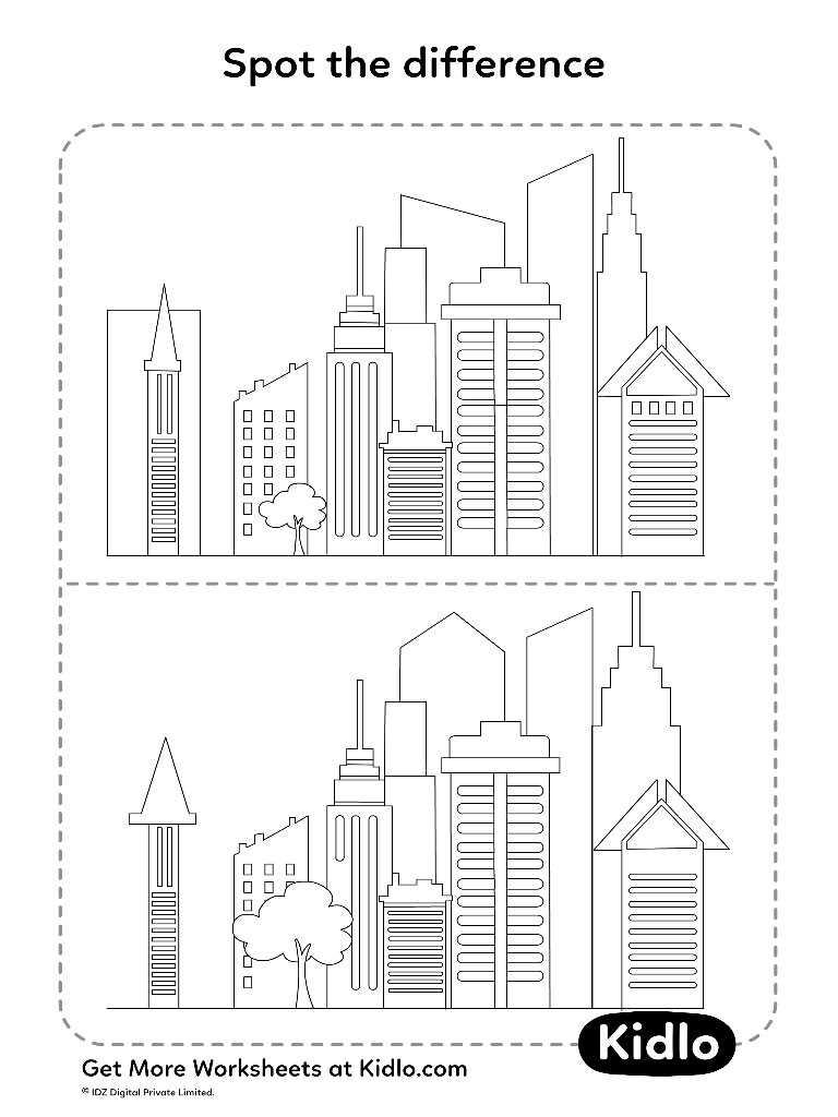 spot difference worksheet