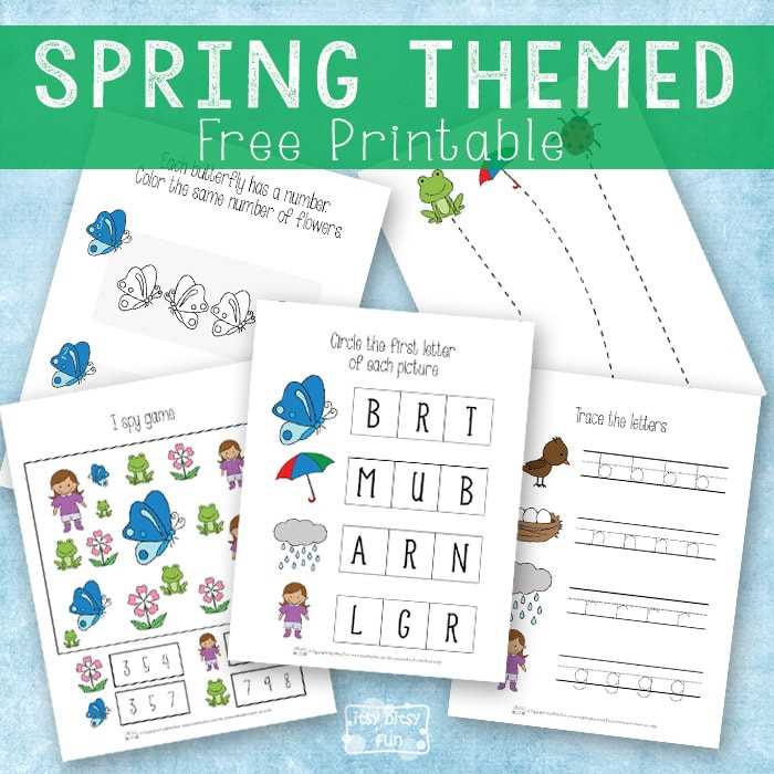 spring worksheets preschool