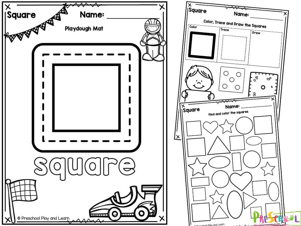 square tracing worksheets