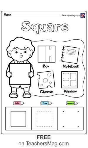 square worksheet preschool