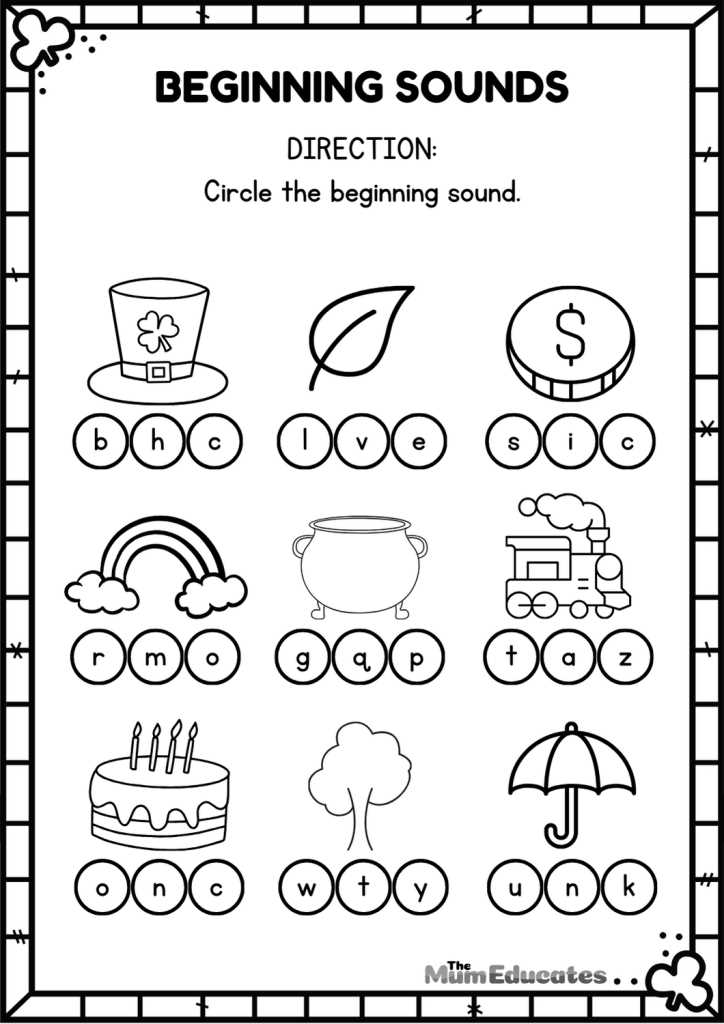 st patricks day worksheets