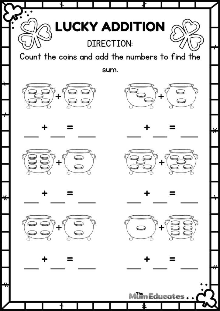 st patricks day worksheets for kindergarten