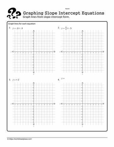 standard form of a linear equation worksheet