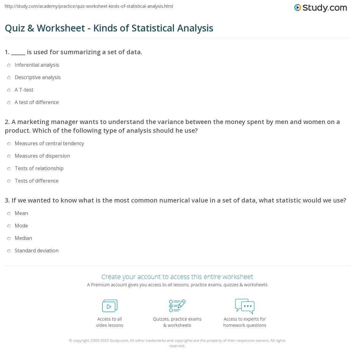 statistical questions worksheet