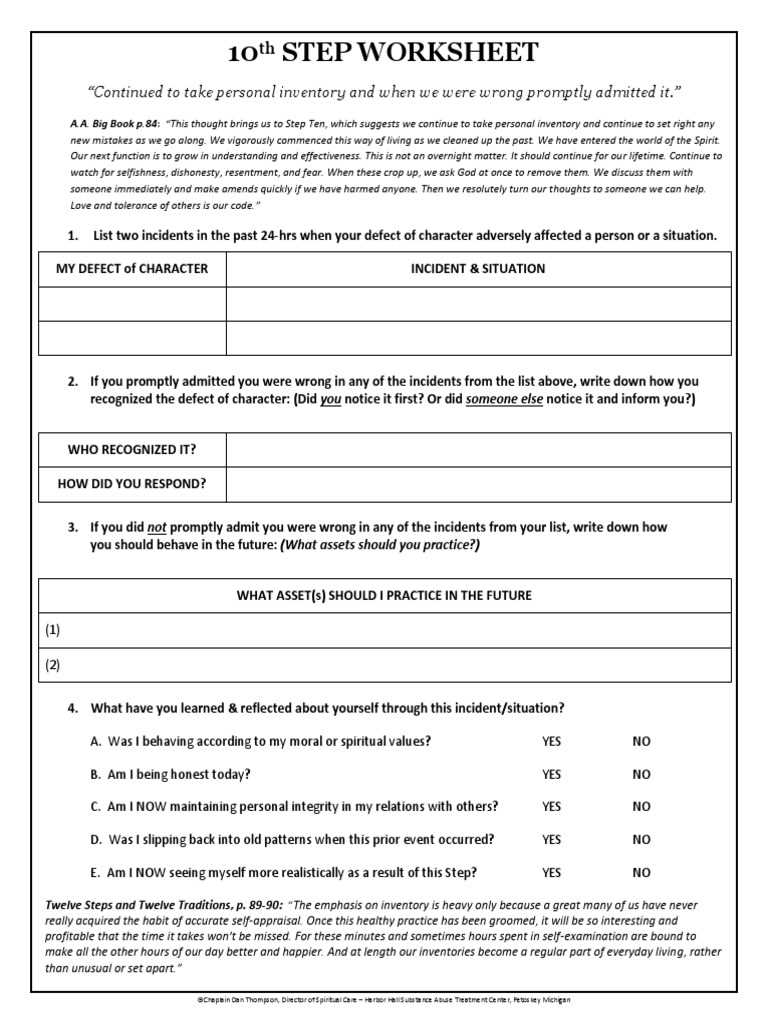 step 2 aa worksheet