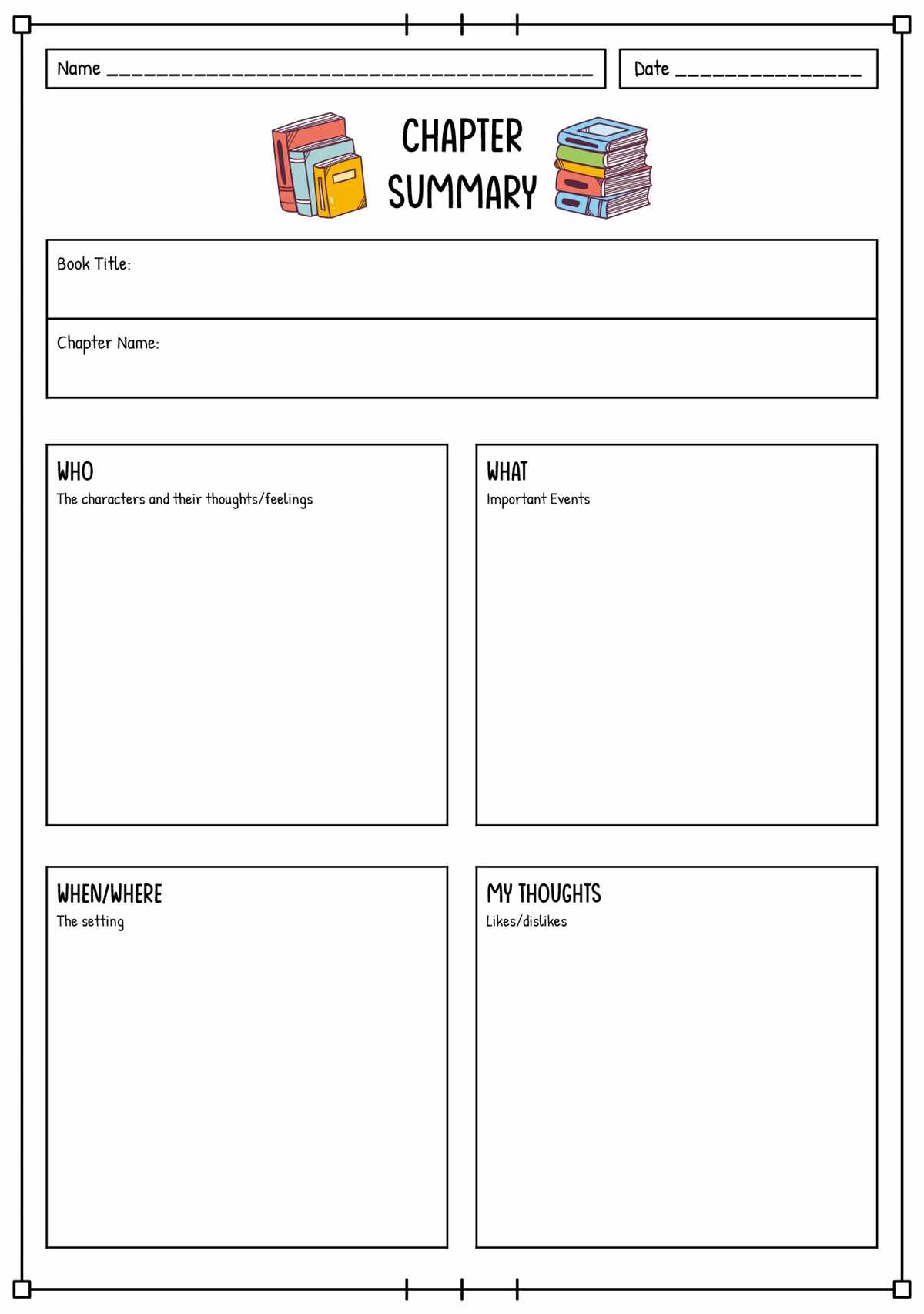 summarizer worksheet