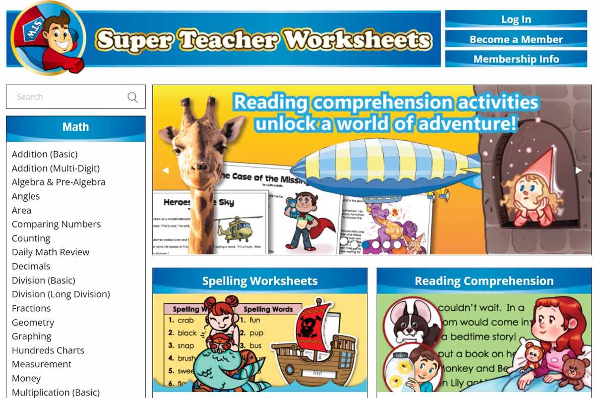superteachers worksheets